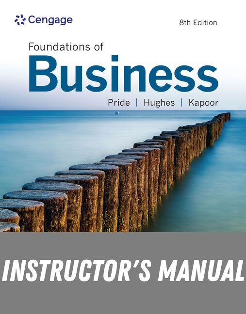 Instructor Manual for Foundations of Business 8th Edition by William M. Pride