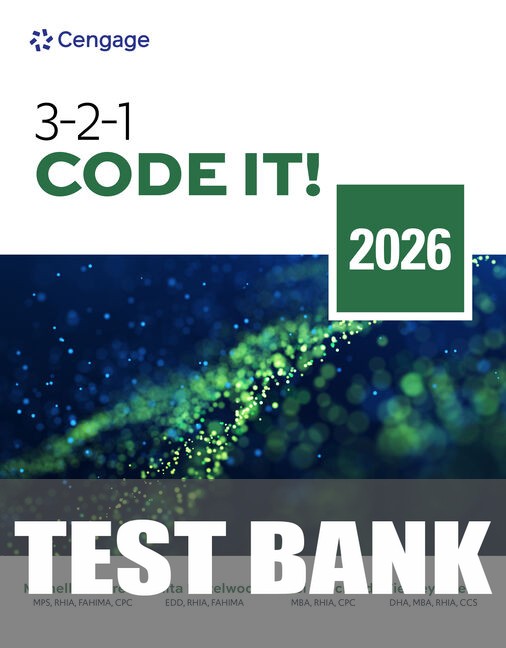 Test Bank for 3-2-1 Code It! 2026 Edition 14th Edition by Michelle A. Green