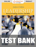 Test Bank for Leadership: Research Findings, Practice, and Skills DATE CREATED by Points
