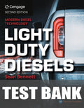 Test Bank for Modern Diesel Technology: Light Duty Diesels 2nd Edition by Sean Bennett