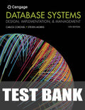 Test Bank for Database Systems: Design, Implementation, & Management 13th Edition by Carlos Coronel