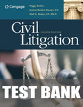 Test Bank for Civil Litigation 8th Edition by Peggy Kerley