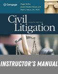 Instructor Manual for Civil Litigation 8th Edition by Peggy Kerley