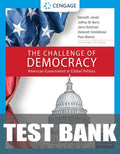Test Bank for The Challenge of Democracy: American Government in Global Politics, Enhanced 14th Edition by Kenneth Janda