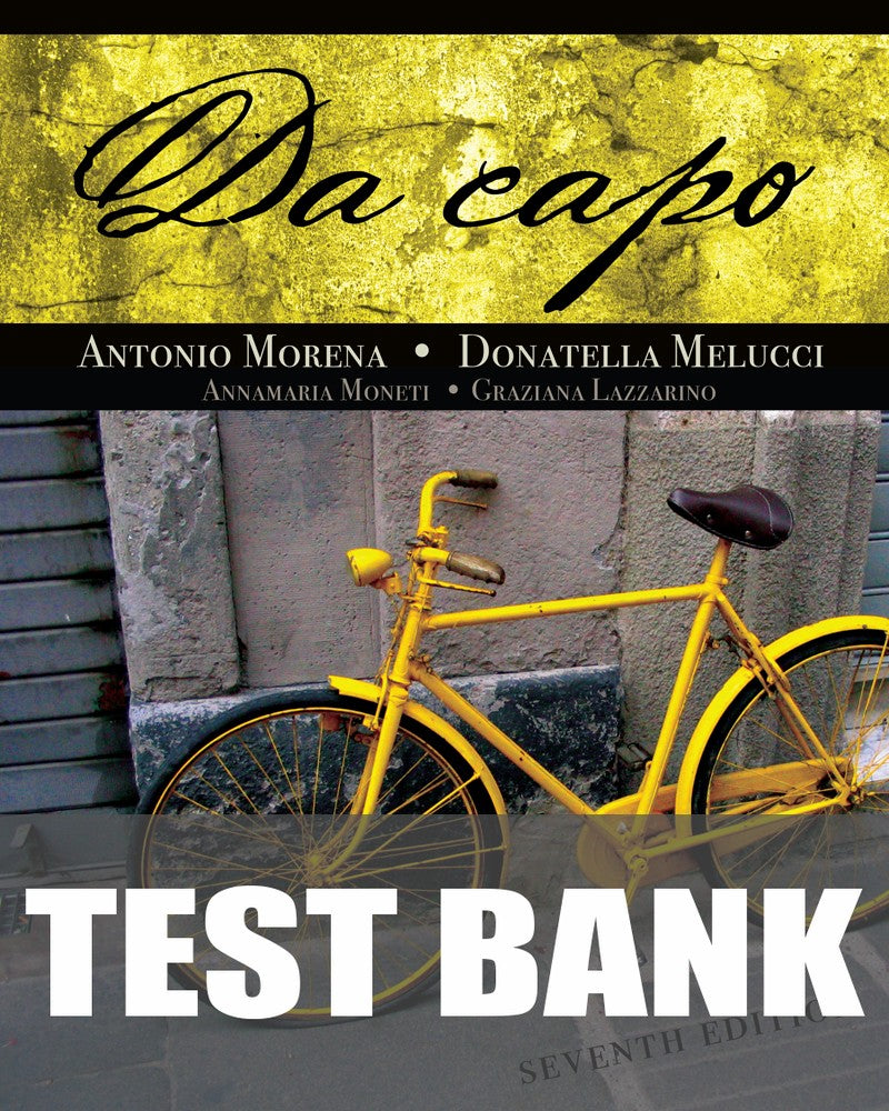 Test Bank for Da Capo 7th Edition by Antonio Morena