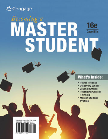 Becoming a Master Student 16th Edition by Dave Ellis