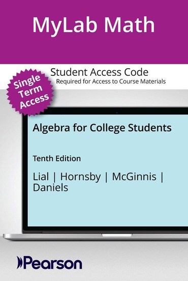 Solutions Manual for Algebra for College Students 10th Edition by Margaret L. Lial