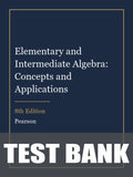Test Bank for Elementary and Intermediate Algebra: Concepts and Applications 8th Edition