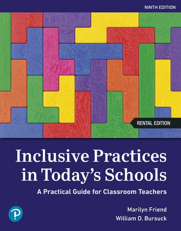 Test Bank for Inclusive Practices in Today's Schools: A Practical Guide for Classroom Teachers 9th Edition by Marilyn Friend