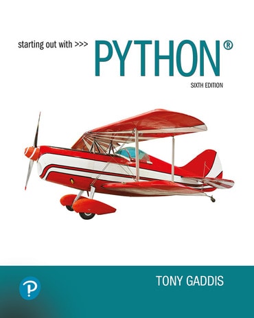 Test Bank for Starting Out with Python 6th Edition by Tony Gaddis