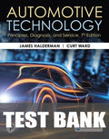 Test Bank for Automotive Technology: Principles, Diagnosis, and Service 7th Edition by James Halderman