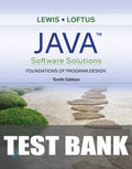 Test Bank for Java Software Solutions, Foundations of Program Design 10th Edition by John Lewis