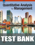 Test Bank for Quantitative Analysis for Management 14th Edition by Barry Render