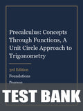 Test Bank for Precalculus: Concepts Through Functions, A Unit Circle Approach to Trigonometry 3rd Edition by Foundations