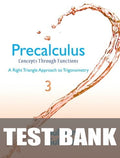 Test Bank for Precalculus: Concepts Through Functions, A Right Triangle Approach to Trigonometry 3rd Edition by Michael Sullivan