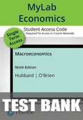 Test Bank for Macroeconomics 9th Edition by Glenn Hubbard