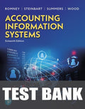Test Bank for Accounting Information Systems 16th Edition by Marshall B Romney