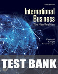 Test Bank for International Business: The New Realities 6th Edition by S Tamer Cavusgil