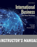 Instructor Manual for International Business: The New Realities 6th Edition by S Tamer Cavusgil