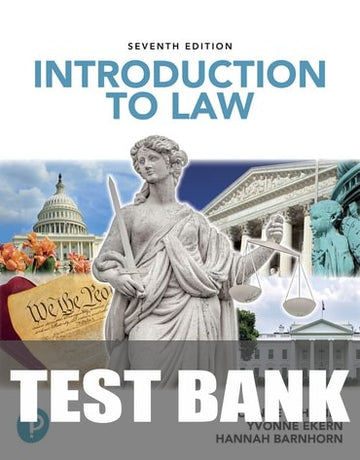 Test Bank for Introduction to Law 7th Edition by Joanne B. Hames