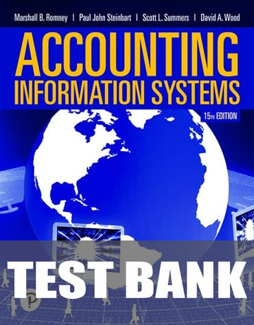 Test Bank for Accounting Information Systems 15th Edition by Marshall B Romney