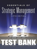 Test Bank for Essentials of Strategic Management 5th Edition by J David Hunger