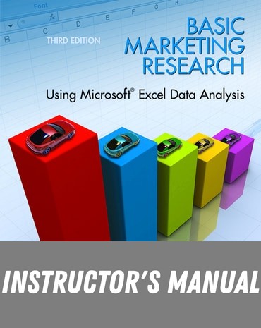 Instructor Manual for Basic Marketing Research with Excel 3rd Edition by Alvin C. Burns