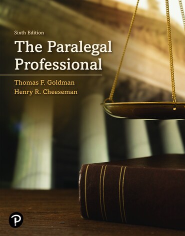 Instructor Manual for Paralegal Professional, The 6th Edition by Thomas F. Goldman