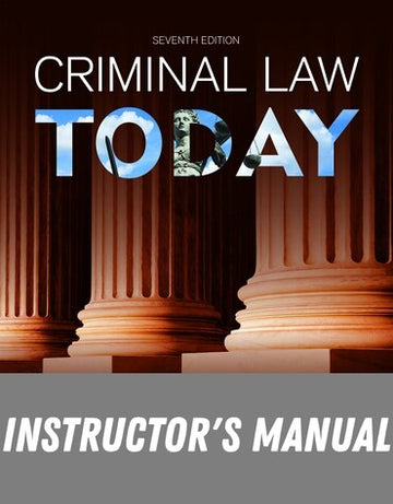 Instructor Manual for Criminal Law Today 7th Edition by Frank Schmalleger