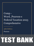 Test Bank for Comp - Word_Pearson-s Federal Taxation 2023 Comprehensive 36th Edition