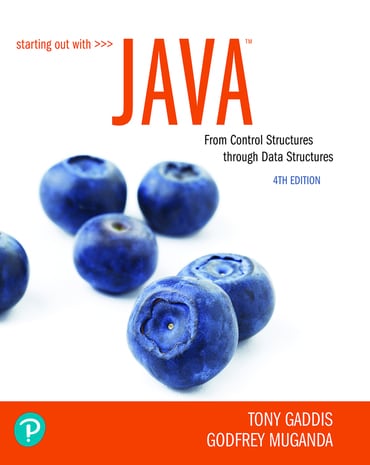 Test Bank for Starting Out with Java: From Control Structures through Data Structures 4th Edition by Tony Gaddis