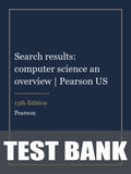 Test Bank for Search results: computer science an overview | Pearson US 13th Edition