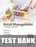 Test Bank for Retail Management: A Strategic Approach 13th Edition by Barry R. Berman