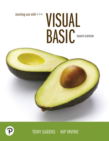Test Bank for Starting Out With Visual Basic 8th Edition by Tony Gaddis