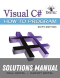 Solutions Manual for Visual C# How to Program 6th Edition by Paul Deitel