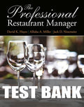 Test Bank for The Professional Restaurant Manager 1st Edition by David K. Hayes