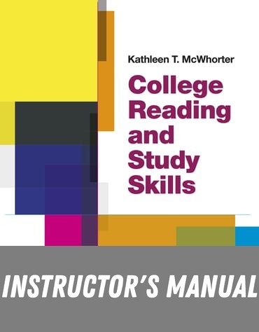 Instructor Manual for College Reading and Study Skills 14th Edition by Kathleen T. McWhorter