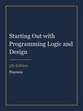 Test Bank for Starting Out with Programming Logic and Design 5th Edition
