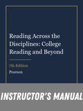 Instructor Manual for Reading Across the Disciplines: College Reading and Beyond 7th Edition