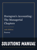 Solutions Manual for Horngren's Accounting: The Managerial Chapters 12th Edition