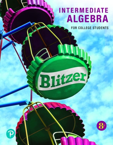 Solutions Manual for Intermediate Algebra for College Students 8th Edition by Robert F. Blitzer