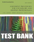 Test Bank for Assessment Procedures for Counselors and Helping Professionals 9th Edition by Carl J. Sheperis