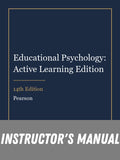 Instructor Manual for Educational Psychology: Active Learning Edition 14th Edition