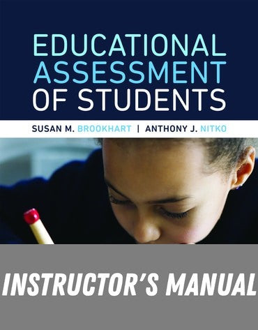 Instructor Manual for Educational Assessment of Students 8th Edition by Susan M. Brookhart