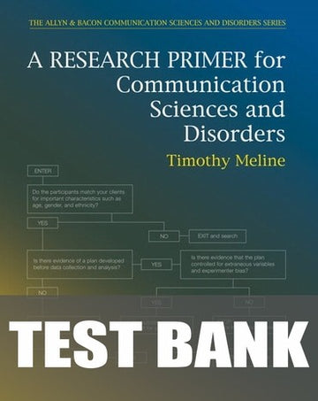 Test Bank for A Research Primer for Communication Sciences and Disorders 1st Edition by Timothy Meline