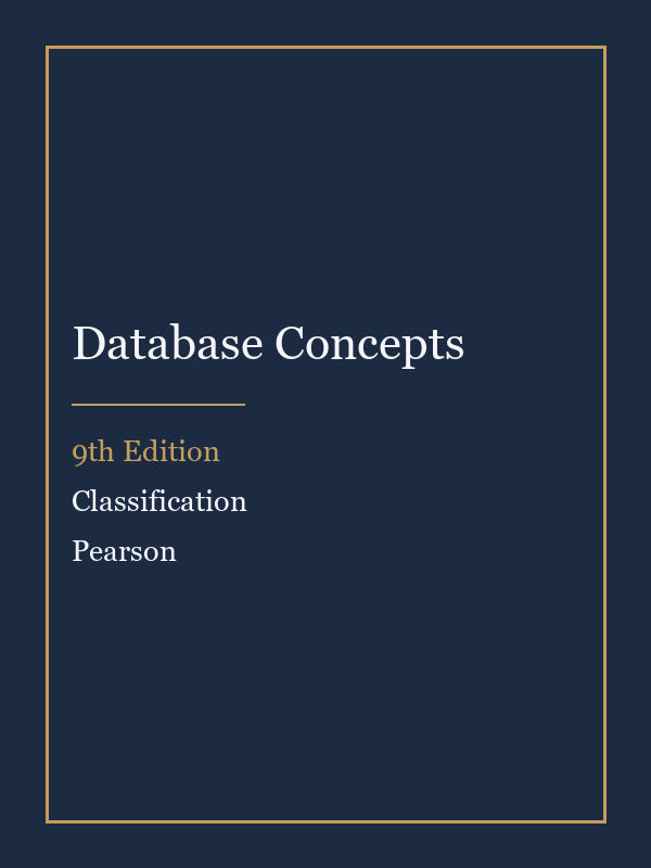 Instructor Manual for Database Concepts 9th Edition by Classification
