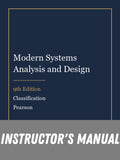 Instructor Manual for Modern Systems Analysis and Design 9th Edition by Classification
