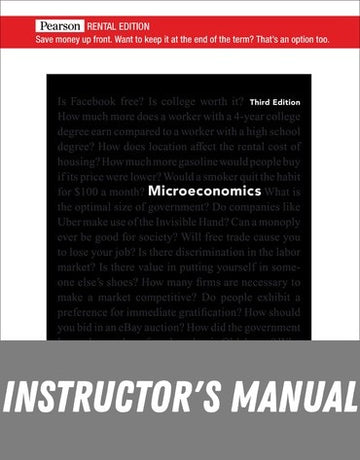 Instructor Manual for Microeconomics 3rd Edition by Daron Acemoglu