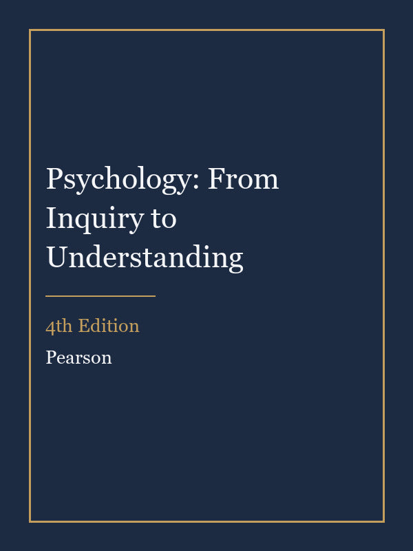 Instructor Manual for Psychology: From Inquiry to Understanding 4th Edition