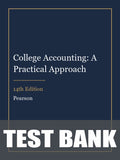 Test Bank for College Accounting: A Practical Approach 14th Edition